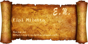 Eipl Miletta névjegykártya